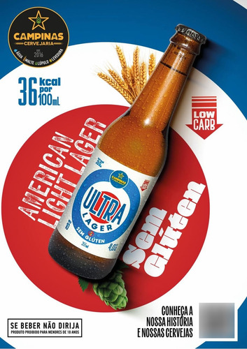 Cerveja Artesanal Campinas Ultra Lager Long Neck 355ml