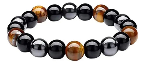 Pulsera Ojo De Tigre Piedras Naturales 8mm Diametro Clicshop