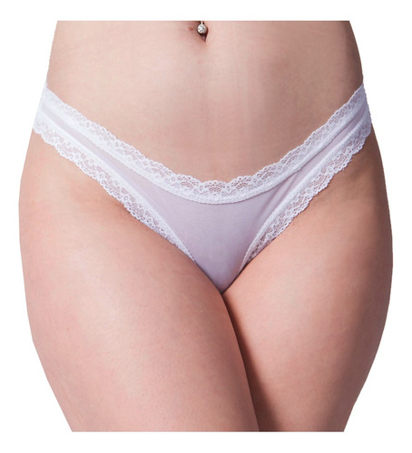 Less Culotte Tanga Tul Puntilla Encaje Lencería Femenina