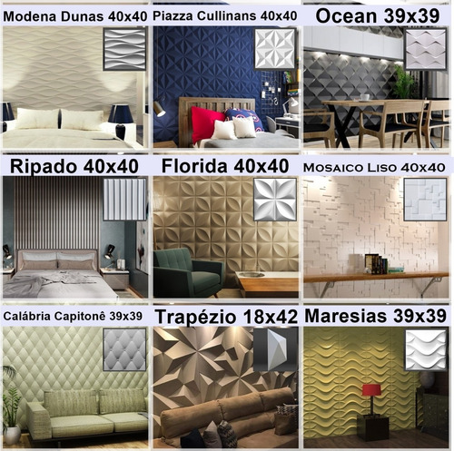 Forma Molde De Gesso 3d E Cimento Abs Pra Placas De Parede