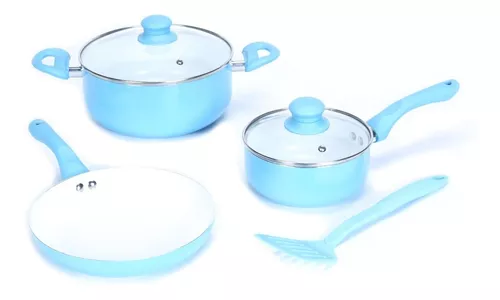 Set Cocina Ollas Ceramica Antiadherente 6pz