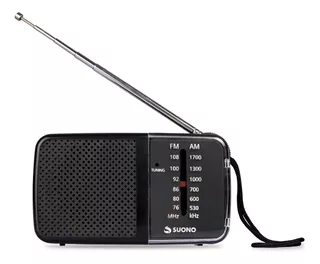 Radio Portatil Pilas Suono Am Fm Mano Con Entrada Auricular