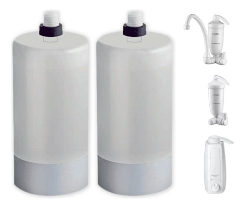 Refil de filtro para purificador de água Hidrofiltros HF-01 branco - Kit x 2 unidades
