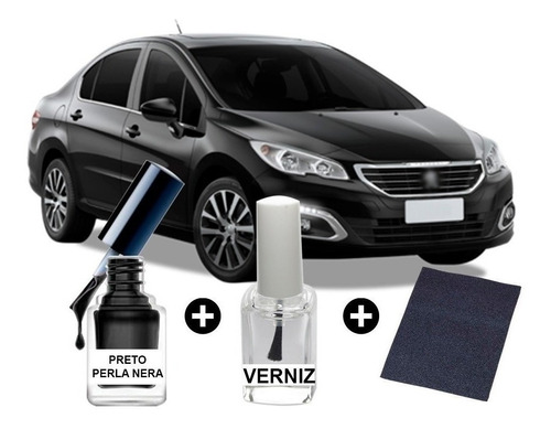 Imagem 1 de 1 de Tinta Tira Risco Automotiva Peugeot 408 Nera Preto Perla