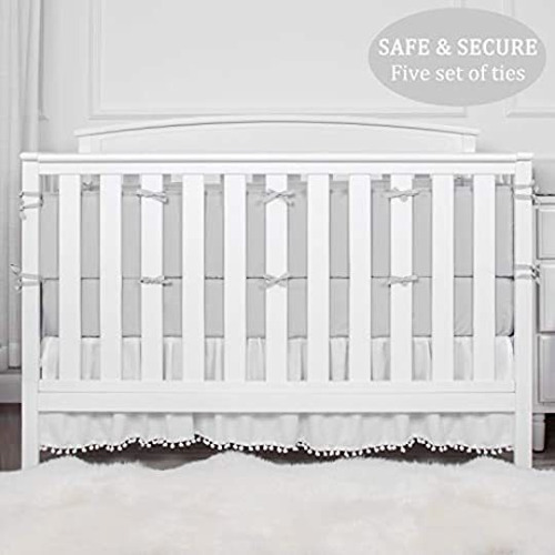 Tillyou Baby Safe Crib Bumper Pads For Standard Cribs Machi