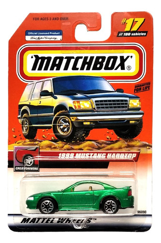 Matchbox 1999 Mustang Hardtop Año 1999