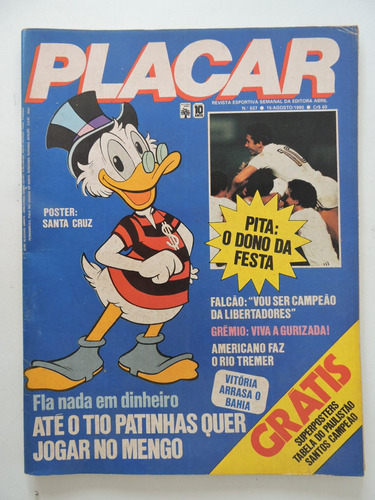 Placar #537 Tio Patinhas No Flamengo - Posters Do Santos E