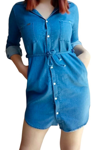 Vestido De Jean Con Mangas Mujer