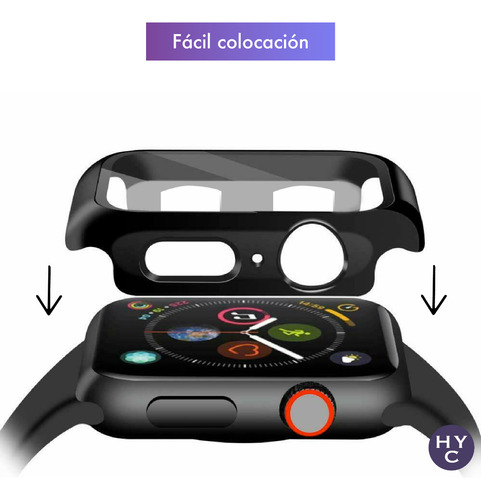 Protector Acrilico Negro Compatible Con Apple Watch Modelos