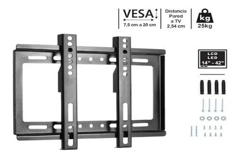 Imagen 2 de 6 de Soporte 15 A 40 Pulgadas Tv Lcd Plasma Fijo Hasta 25kg