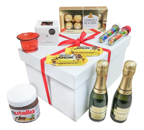 Sweet Set. Regalo San Valentin. Chandon. Nutella. Velas X12