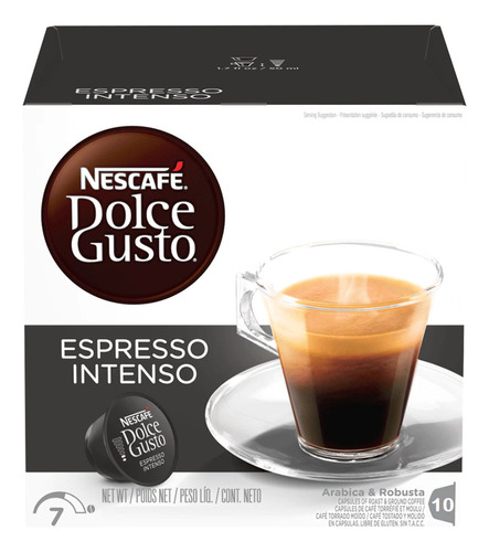 Café Em Cápsula Dolce Gusto Espresso Intenso 80g 10caps