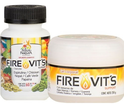 Altus Natura Fire Vits Caps + Gel Corporal Pack Natural Sabor Sin Sabor