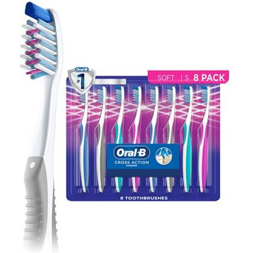 8 Cepillos De Dientes Oral B Cross Action Soft