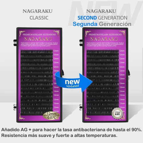 Blister Pestañas Nagaraku Aplicacion Mink 1x1 Una Medida
