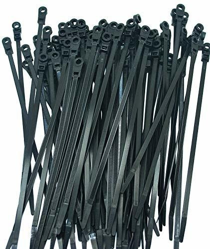 100 Perfect Vision Negro De Montaje Postal Hole Cable Tie Wr