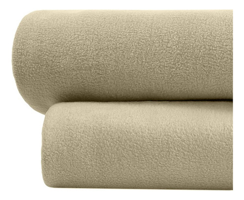 Frazada Manta Polar Danubio 1 Plazas Y 1/2 Beige Liso