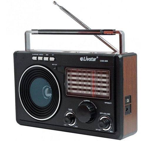 Rádio Mp3 Caixa Som Am Fm Funciona Pilhas, Bateria, Energia