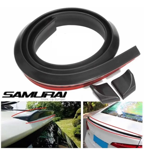 Aleron Samurai Cajuela Spoiler Universal 100% Negro Carbono