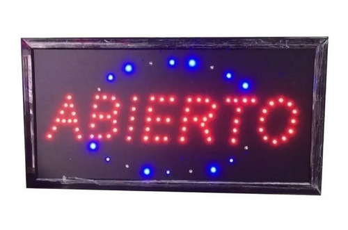 Cartel Abierto Led Luminoso 220 Volts