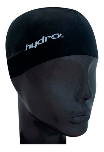Boné de natação de silicone Hydro Pool Waterproof Latex, cor preta