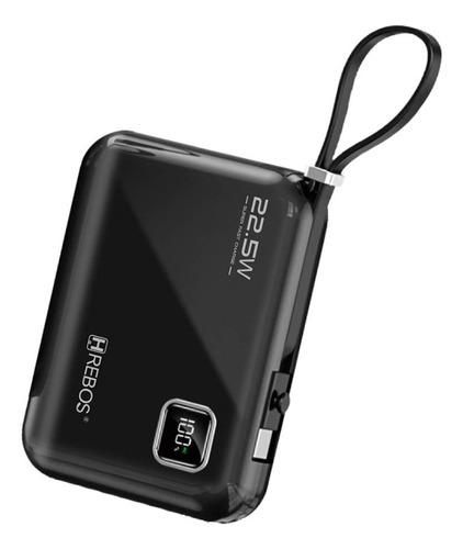 Power Bank Portátil 10.000mah Turbo 22.5w C/ Visor De Carga Cor Preto