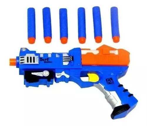 brinquedo arminha lança dardo nerf glock de elite lançamento