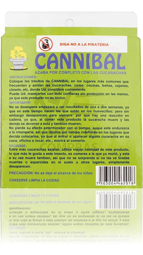 Cannibal, Veneno Eliminador De Cucarachas Plagas, No Tóxico