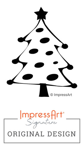 Impressart Sello Diseño Arbol Navidad (0.236 In)