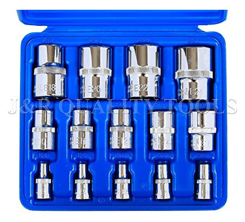 14pc Torx Torq Torque Star Female Esocket Set Bit 143812 Dr