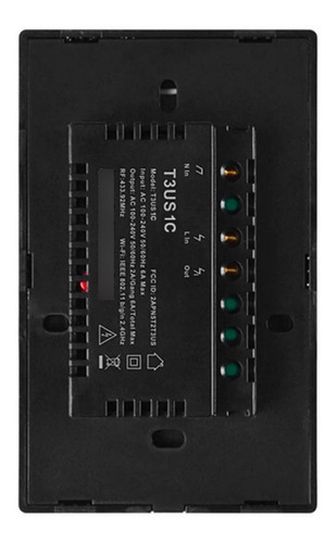 Interruptor Sonoff Preto T3 Tx 2 Botoes Touch Wifi Original