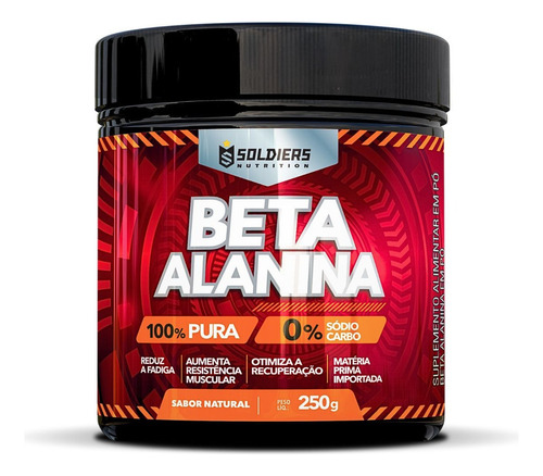 Beta Alanina 250g  100% Pura  Soldiers Nutrition