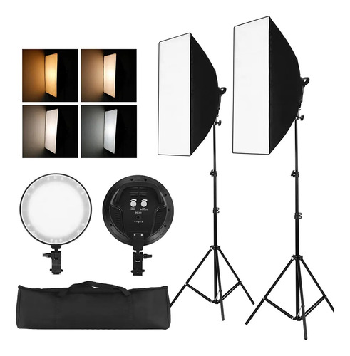 Kit De Iluminación De Softbox Led Bicolor Para Fotografia