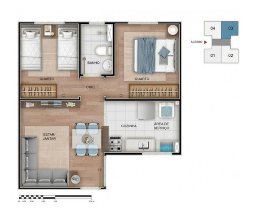Imagem 8 de 10 de Apartamento À Venda, 2 Quartos, 1 Vaga, Castanheira - Belo Horizonte/mg - 2202