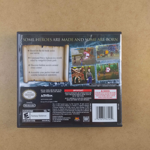 Percy Jackson And The Olympians The Lightning Thief Nintendo (Usado)