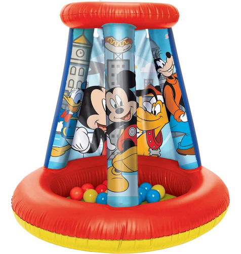 Mickey Mouse Pozo De Pelotas Para Niños, 1 Inflable Y 15 Bol