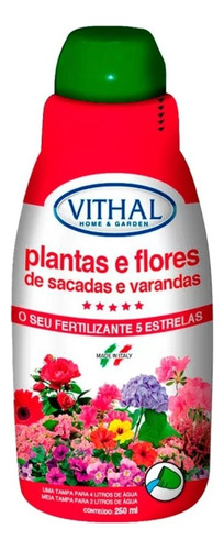 Fertilizante Concentrado Plantas Flores Rende 25lts Vithal
