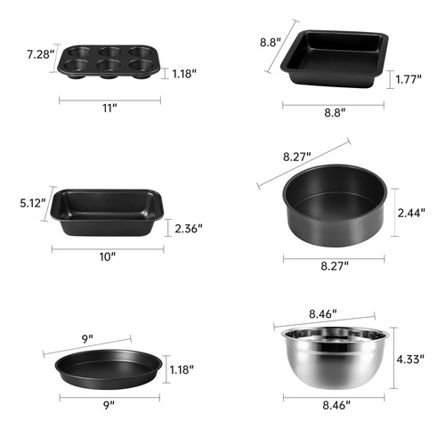 Set De Sartenes Para Hornear Morfakit, 25 Pcs Juego De Horci
