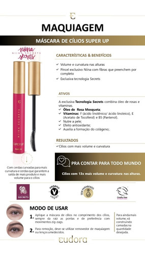 Imagem 7 de 10 de Kit Presente Niina Secrets Amora+box Exclusiva Kit Maquiagem