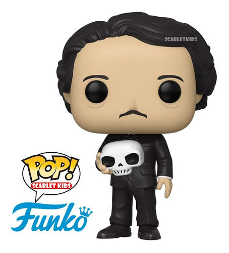 Imagen 2 de 6 de Funko Pop Edgar Allan Poe 21 Original Scarlet Kids