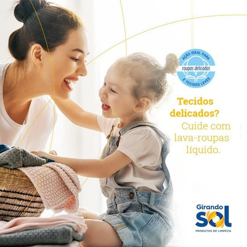 Sabão Líquido Lava Roupas Girando Sol Com Glicerina 3 L