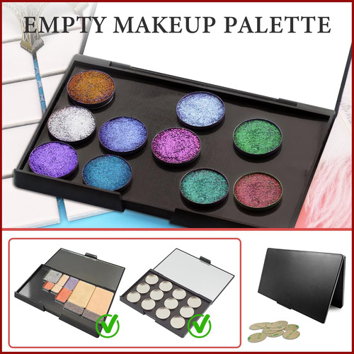 Paleta De Maquillaje Magnética Vacía Con Espejo - Paleta De