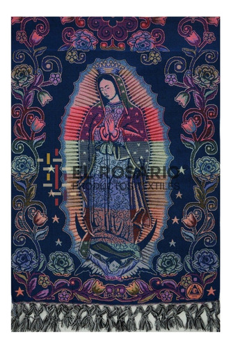 Rebozo Artesanal Mexicano - Virgen (2 Pack) Color Colorín Pavo 1