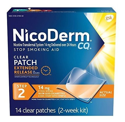 Parche De Nicotina Nicoderm Cq, Transparente, Paso 2 Para De