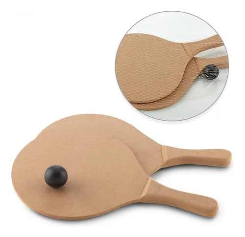Juego De Raquetas Wood Beach Con Pelota Juegos De Playa