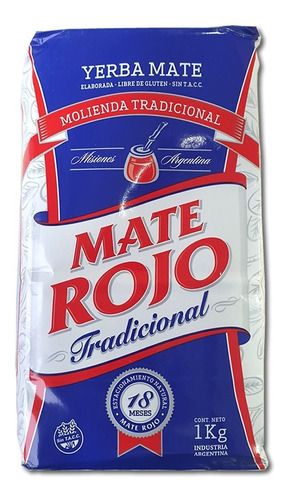 Yerba Mate Mate Rojo Tradicional 1kg