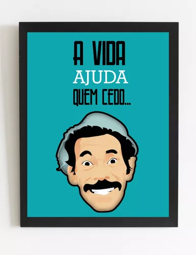 Quadro Decorativo Placa Quarto Sala Seu Madruga Tatuagem Mandrake Chaves  Desenho Série Mdf