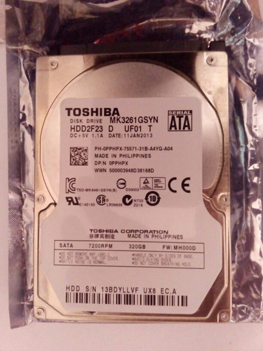 Disco Duro 320gb Toshiba Mk3261gsyn (Usado)