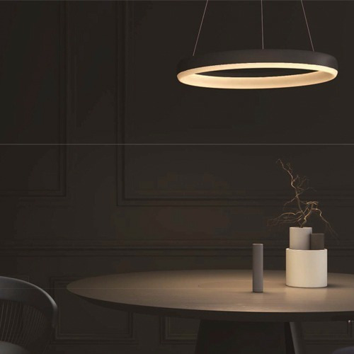 Imagen 3 de 4 de Colgante Led Gers Anillo Moderno Diseño Muy Fino 30w