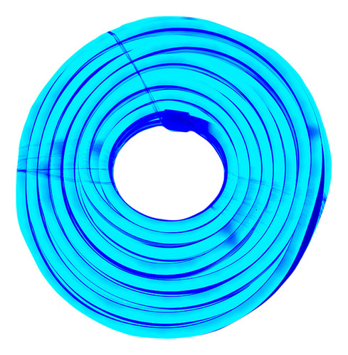 Manguera Navideña Luz Led Neon Azul Doble Vista 10 Metros